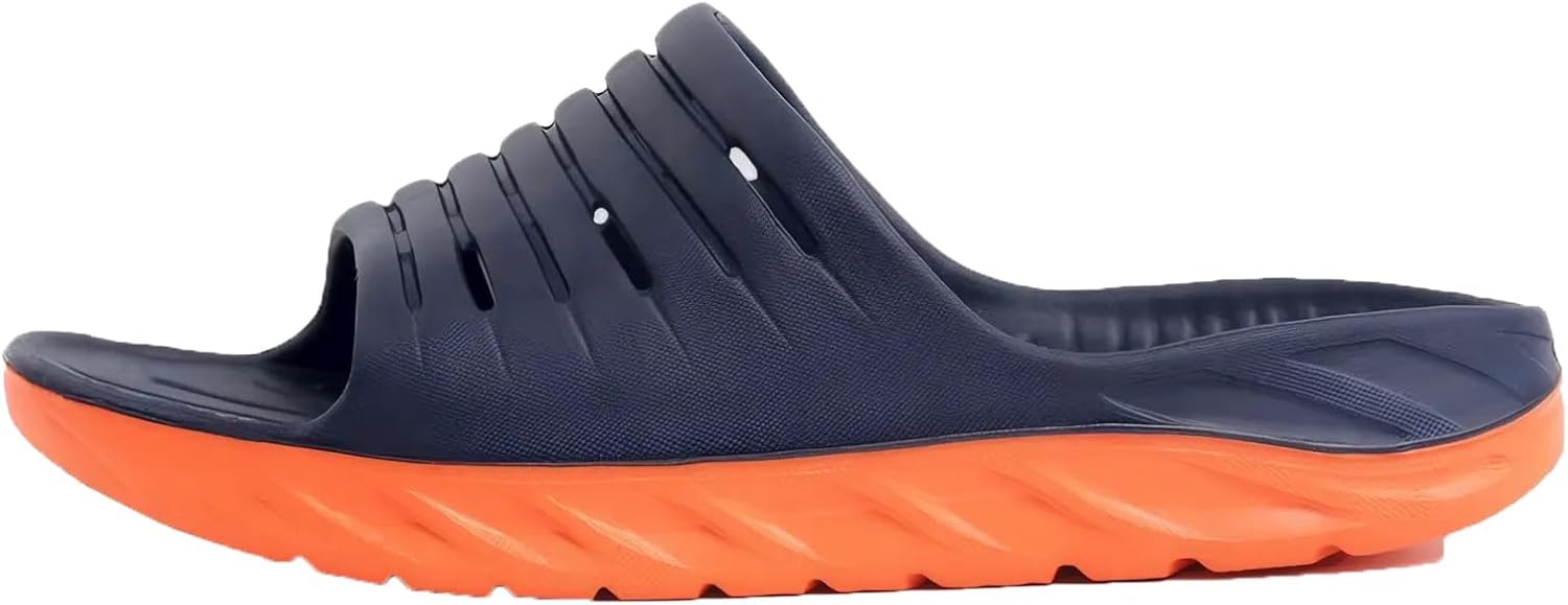 

Душевые тапочки для мужчин Удобные мужские сандалии Резиновые мужские шлепанцы Водонепроницаемые душевые тапочки Домашние шлепанцы Tcairzl, синий