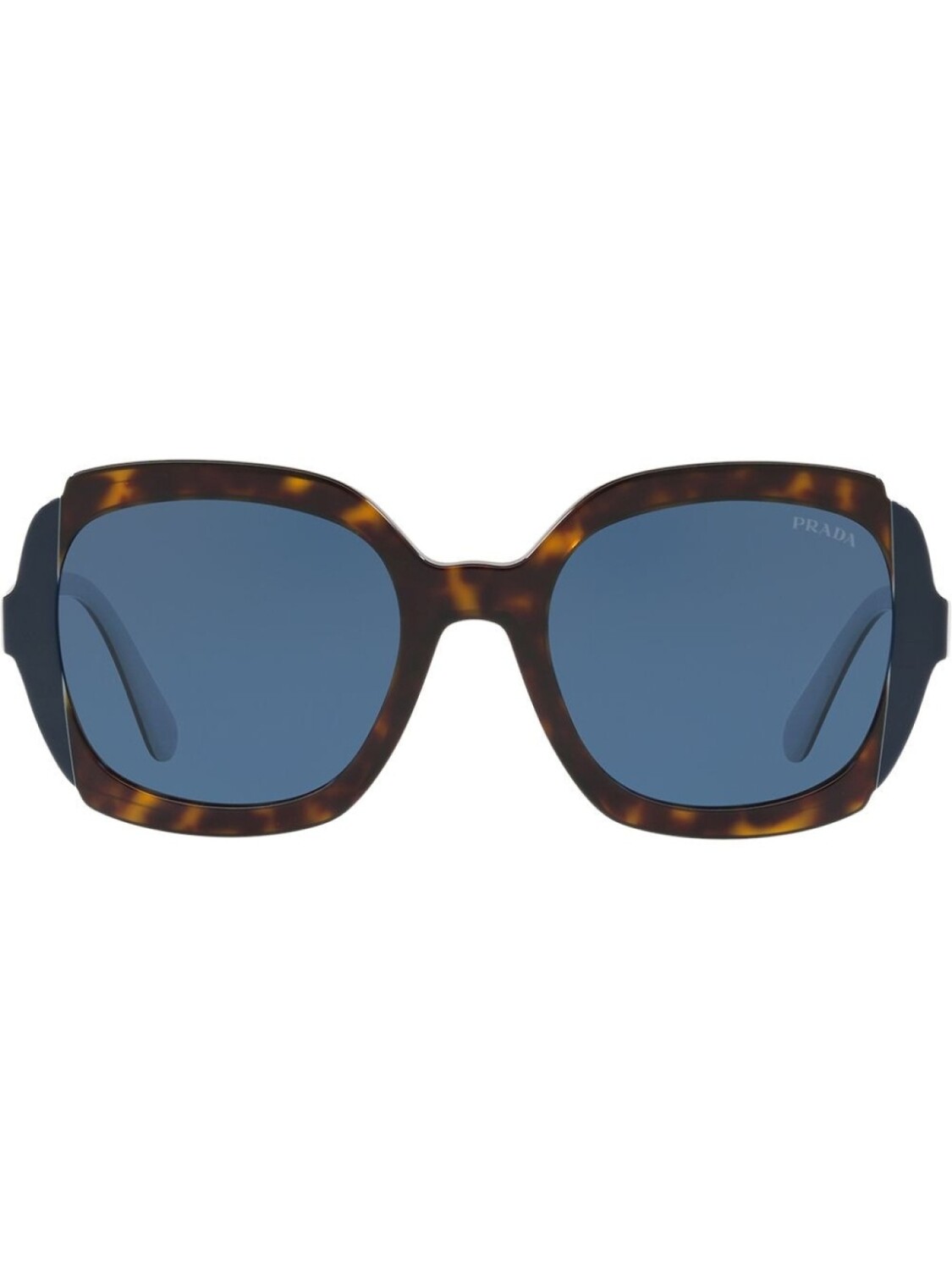 

Солнцезащитные очки в массивной оправе Prada Eyewear, коричневый