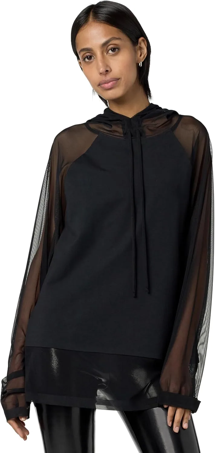 

Norma Kamali Женский худи с оверсайз и реглан рукавом