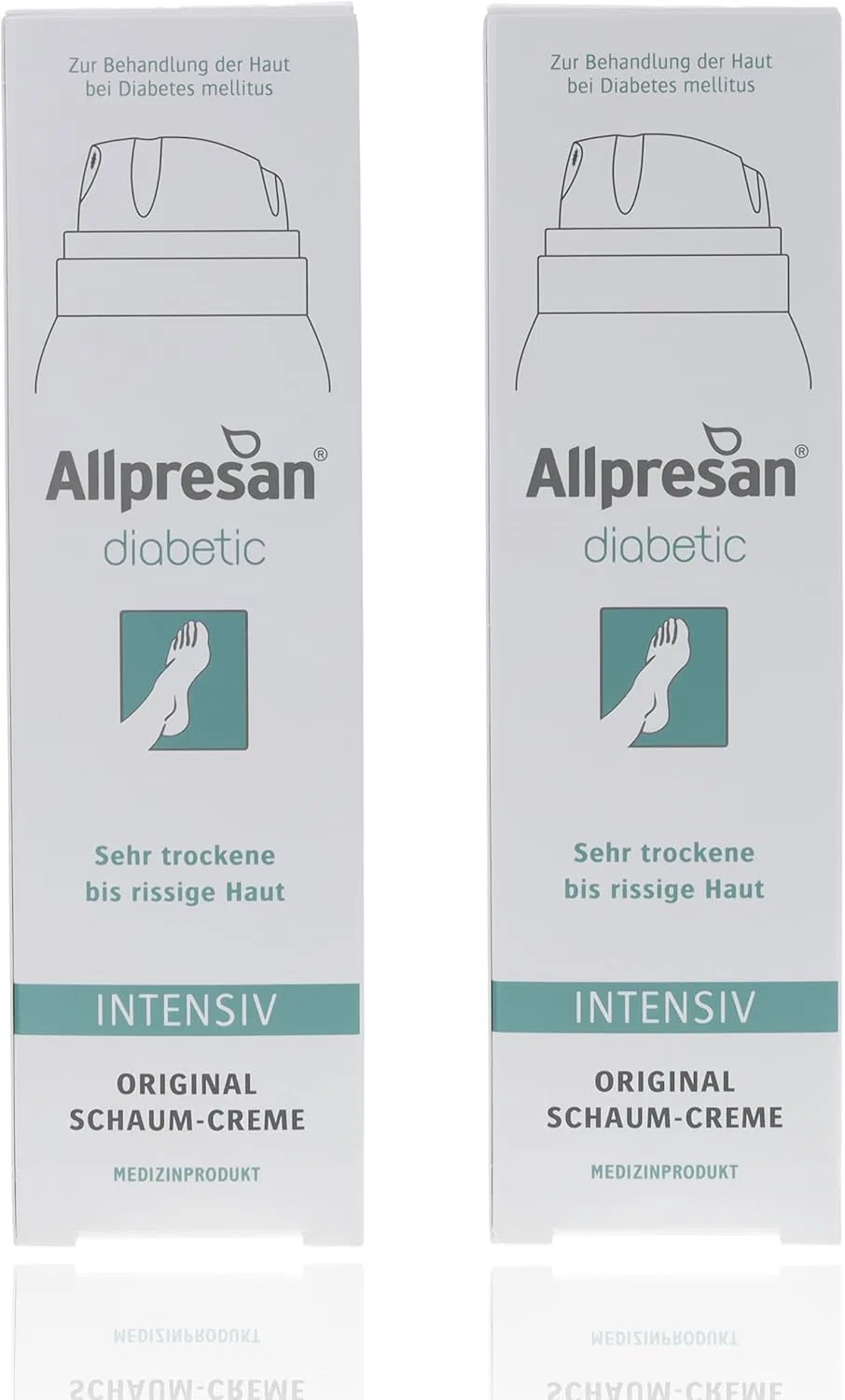 Интенсивный пенный крем Allpresan Diabetic для очень сухой и потрескавшейся кожи стоп при диабете, 125 мл (2 шт.) Allpresan