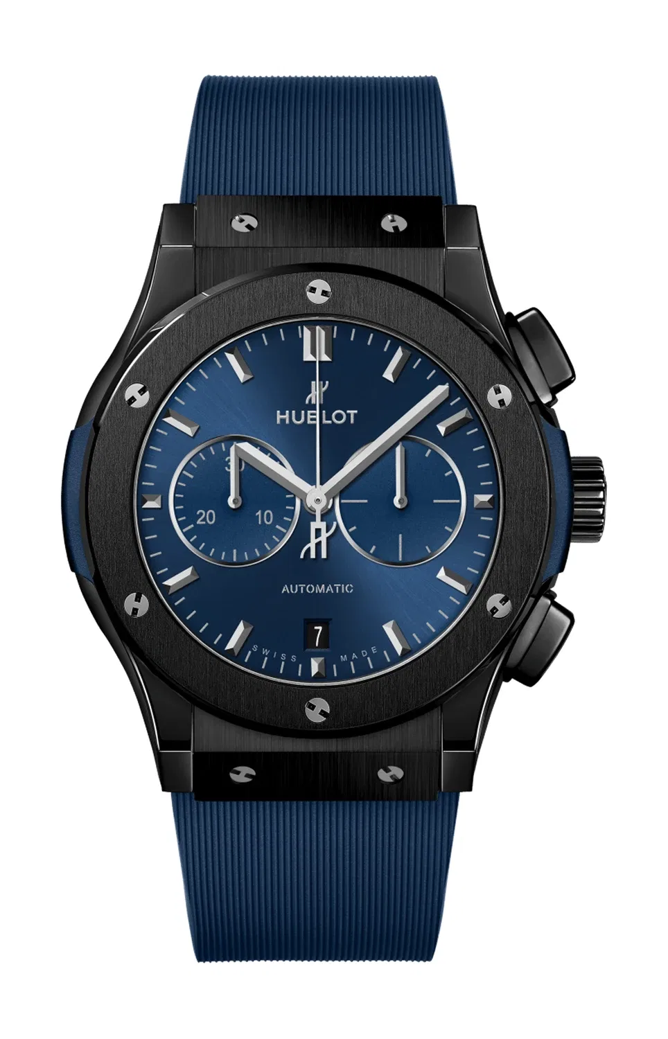 Классик Фьюжн Керамик Блю Хронограф 42 мм - 541.CM.7170.RX HUBLOT, серебряный
