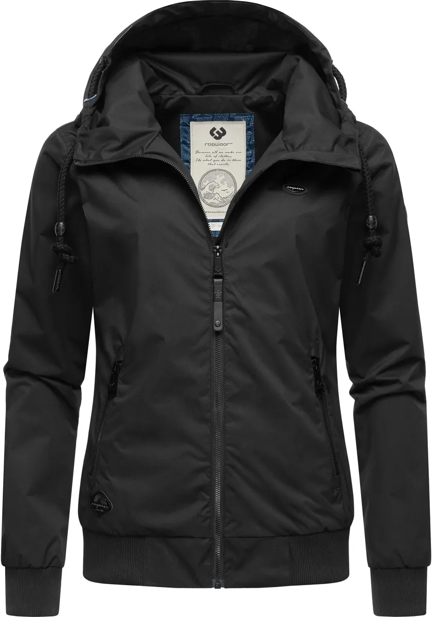 

Верхняя куртка Ragwear "Nuggie II", с капюшоном, стильная переходная куртка с капюшоном, черный