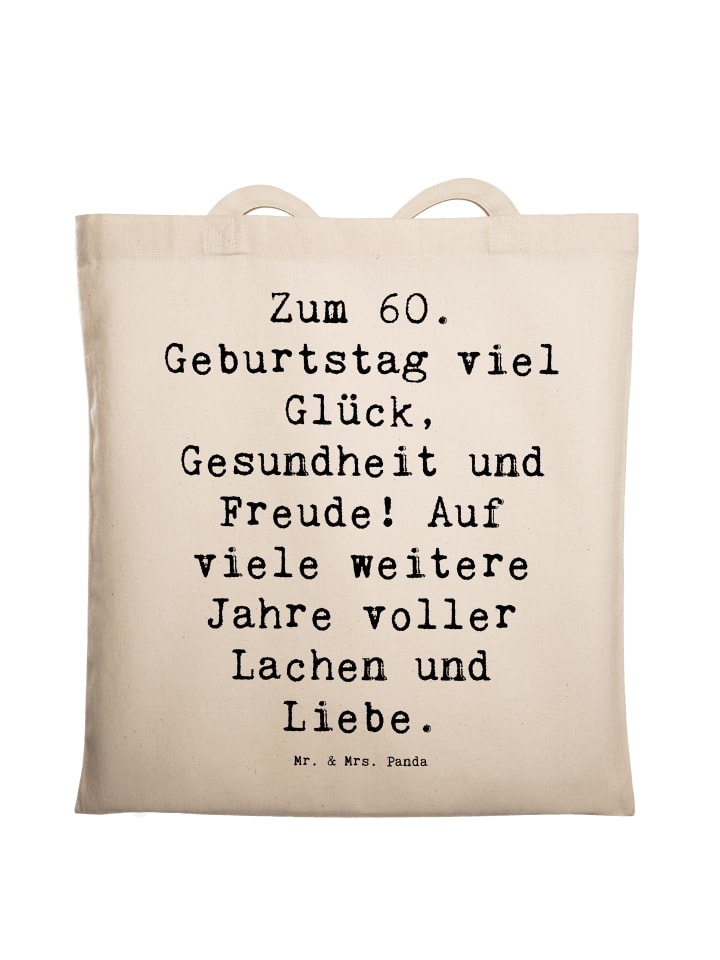 

Mr. & Mrs. Panda Сумка-шоппер с надписью «Удачи» кремового цвета в честь 60-летия