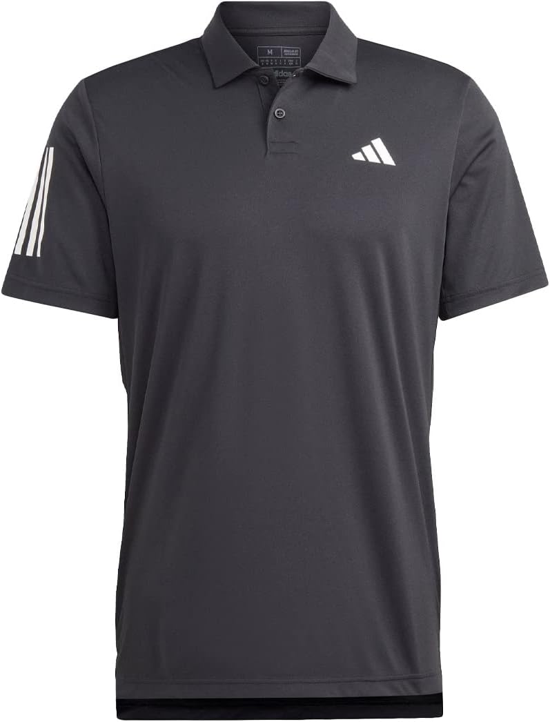 

Мужская теннисная футболка-поло Adidas MLE71, Club, 3 полоски, черный