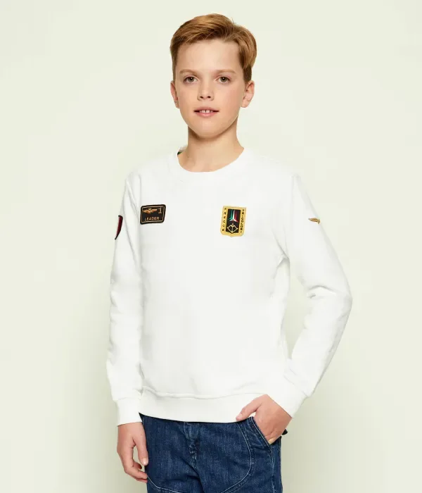 Толстовка regular fit Aeronautica Militare, экрю