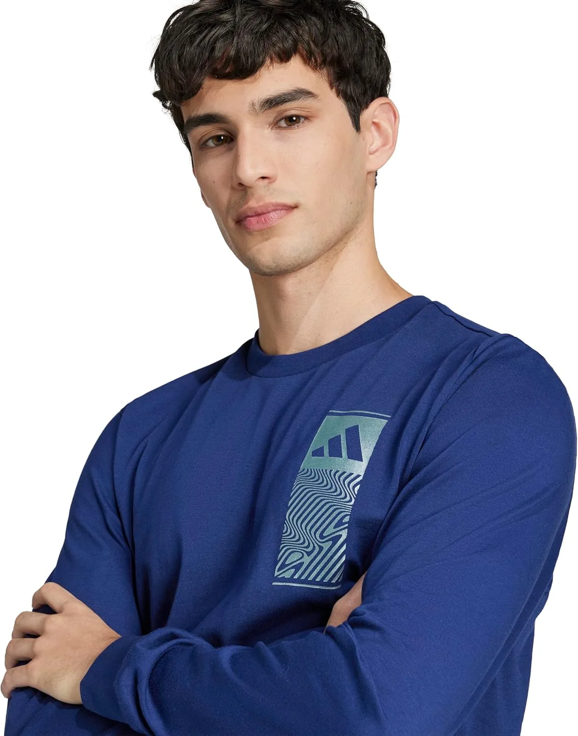 Футболка с длинным рукавом adidas Men's Tech Metallic — фото 4