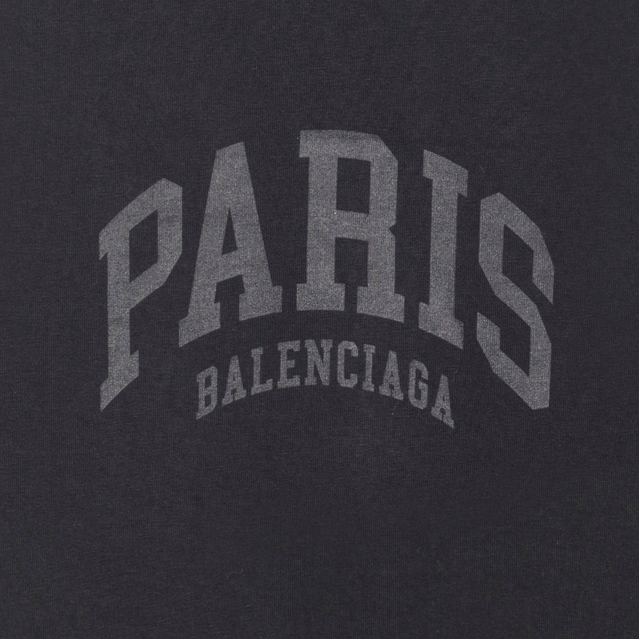 Футболка Balenciaga Cities Paris T-Shirt Medium Fit 'Nero', черный — фото 3
