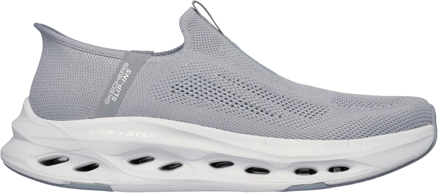 Мужские кроссовки Skechers Max Cushioning Glide Step Euclid с легким надеванием, серый — фото 2