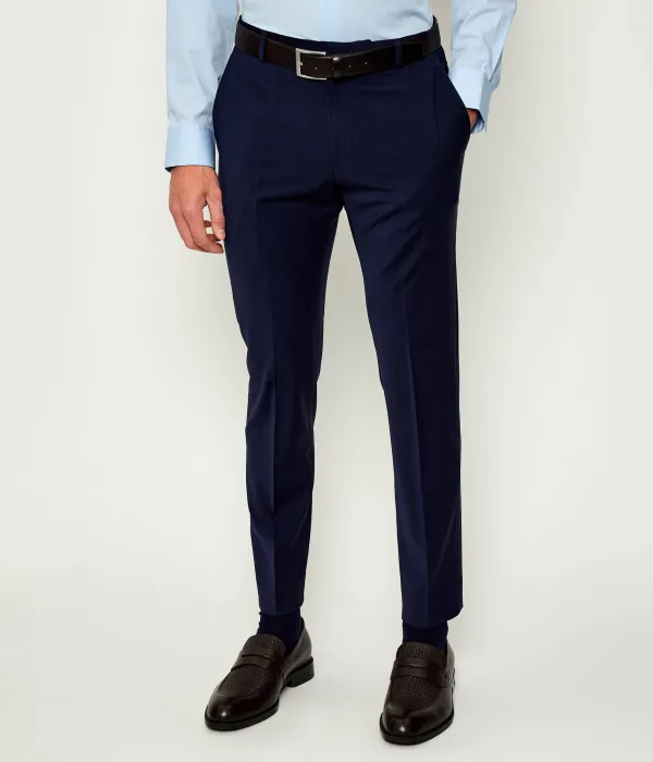 Шерстяные брюки Slim fit Calvin Klein, синий — фото 3