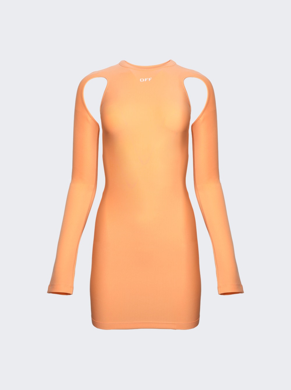 

Элегантное мини-платье с длинными рукавами Off-White, цвет peach orange