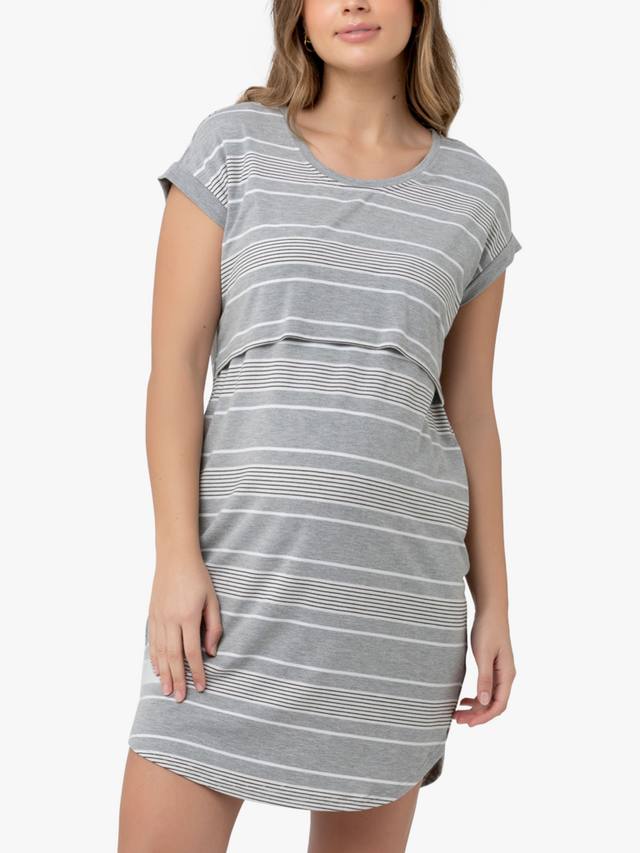 

Ночная сорочка для кормления Stevie Stripe Ripe, Grey/White