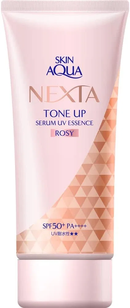 Солнцезащитный тонирующий флюид Skin Aqua Next Tone Up Serum UV Essence Rose 70 г — фото 3
