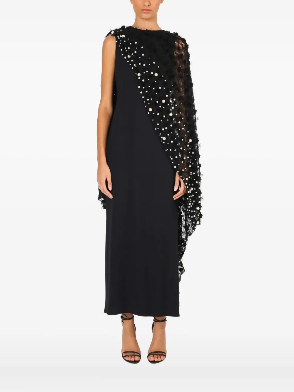 

Платье-накидка Íris с отделкой из искусственного жемчуга Lethicia Bronstein, черный