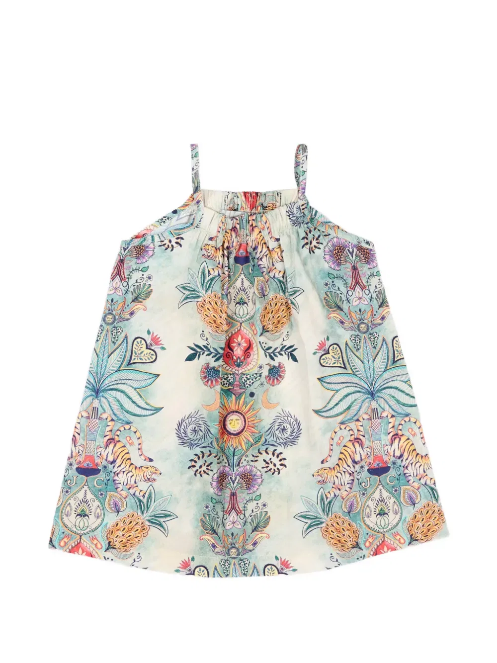 Платье с тропическим принтом Just Cavalli Kids, нейтральный