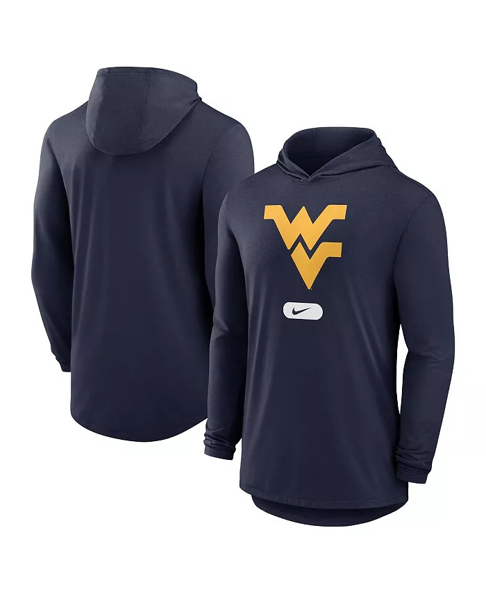 

Мужская легкая толстовка с длинными рукавами West Virginia Mountaineers в темно-синем цвете Nike