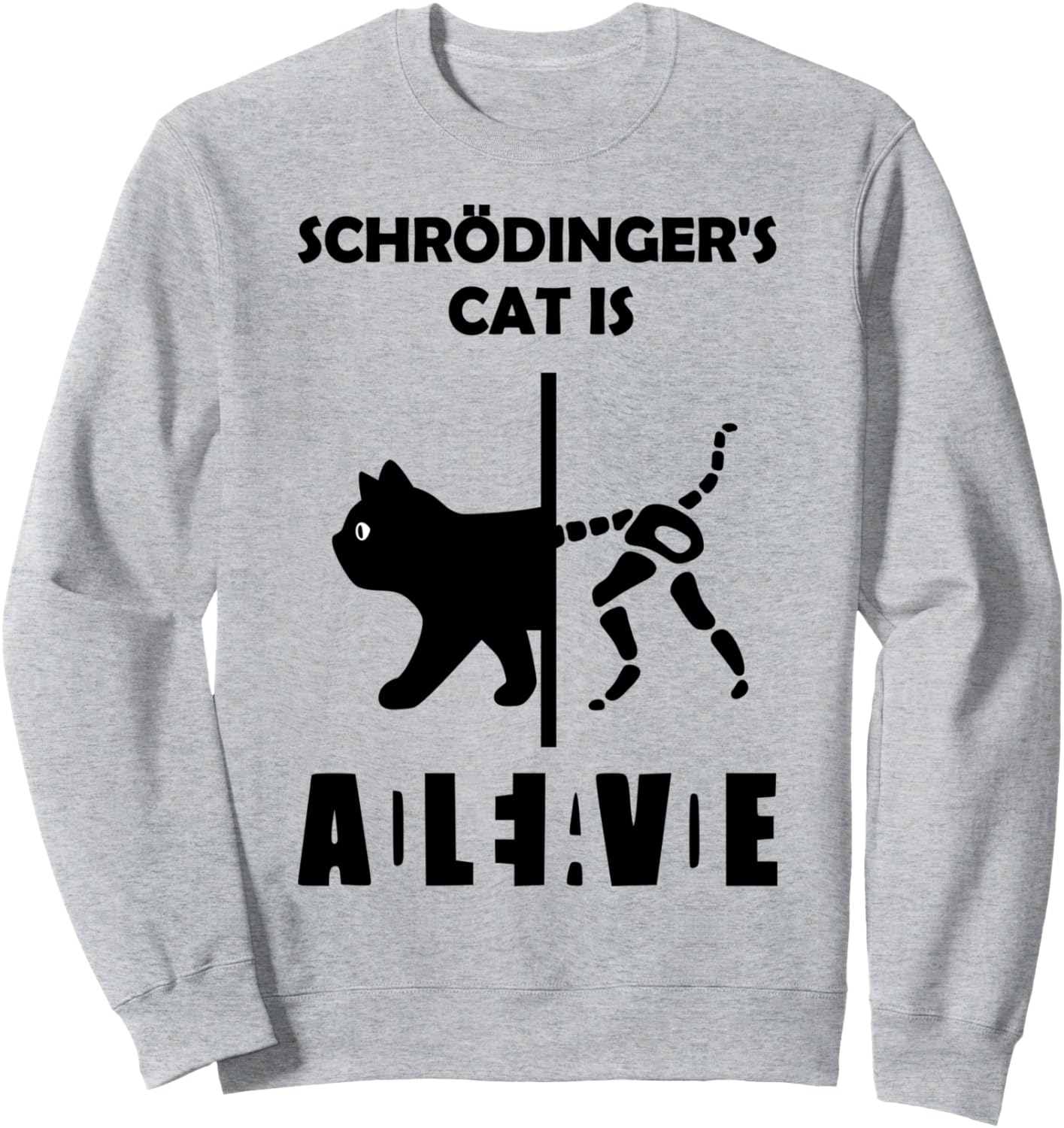 

Толстовка Schladinger Cat - Dead Live - Physical Nerd Schrodinger'S Cat Gift - Dead Or Alive, серый