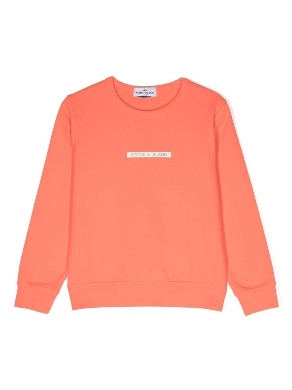 

Stone Island Junior debossed-logo cotton sweatshirt, оранжевый