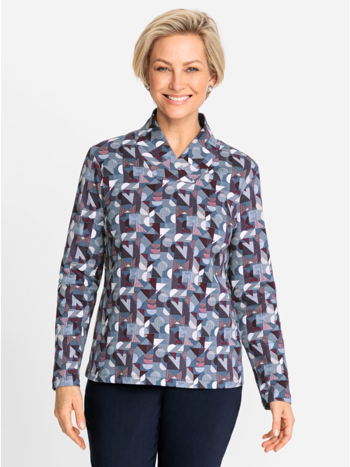 

Рубашка с длинными рукавами с принтом дымчато-синего и бордового цветов WITT WEIDEN