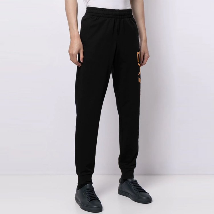 EA7 Вязаные спортивные брюки мужские черные EMPORIO ARMANI — фото 4