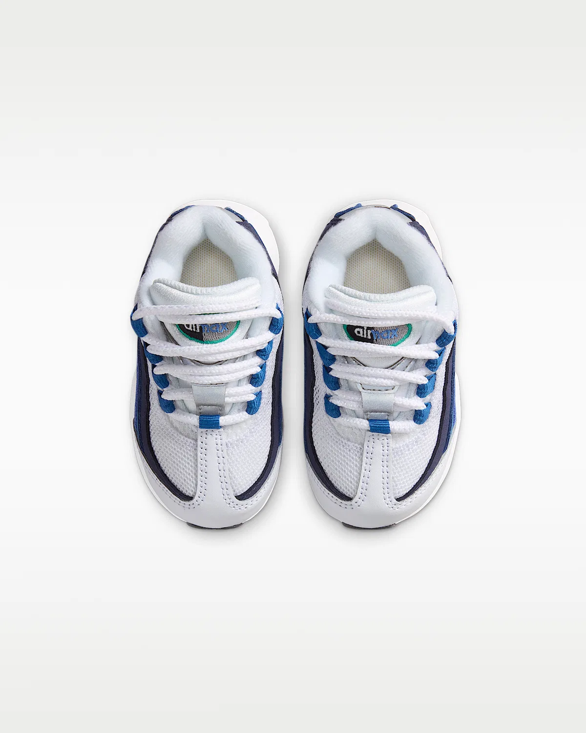 Кроссовки Nike Air Max 95 Premium для малышей, White/Lake Blue/French Blue/Emerald Green — фото 4