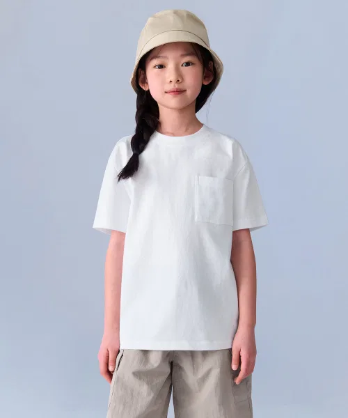 Детская футболка MUSINSA STANDARD KIDS с круглым вырезом и карманом