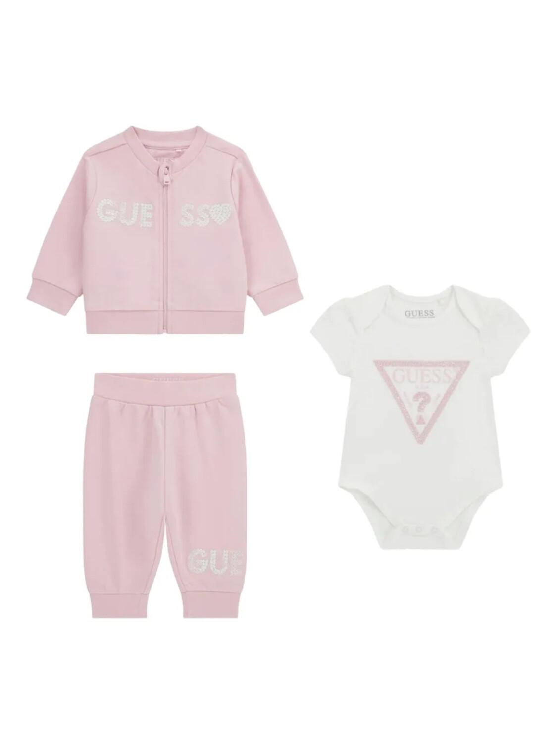 

Спортивный костюм с логотипом для детей guess kids, розовый