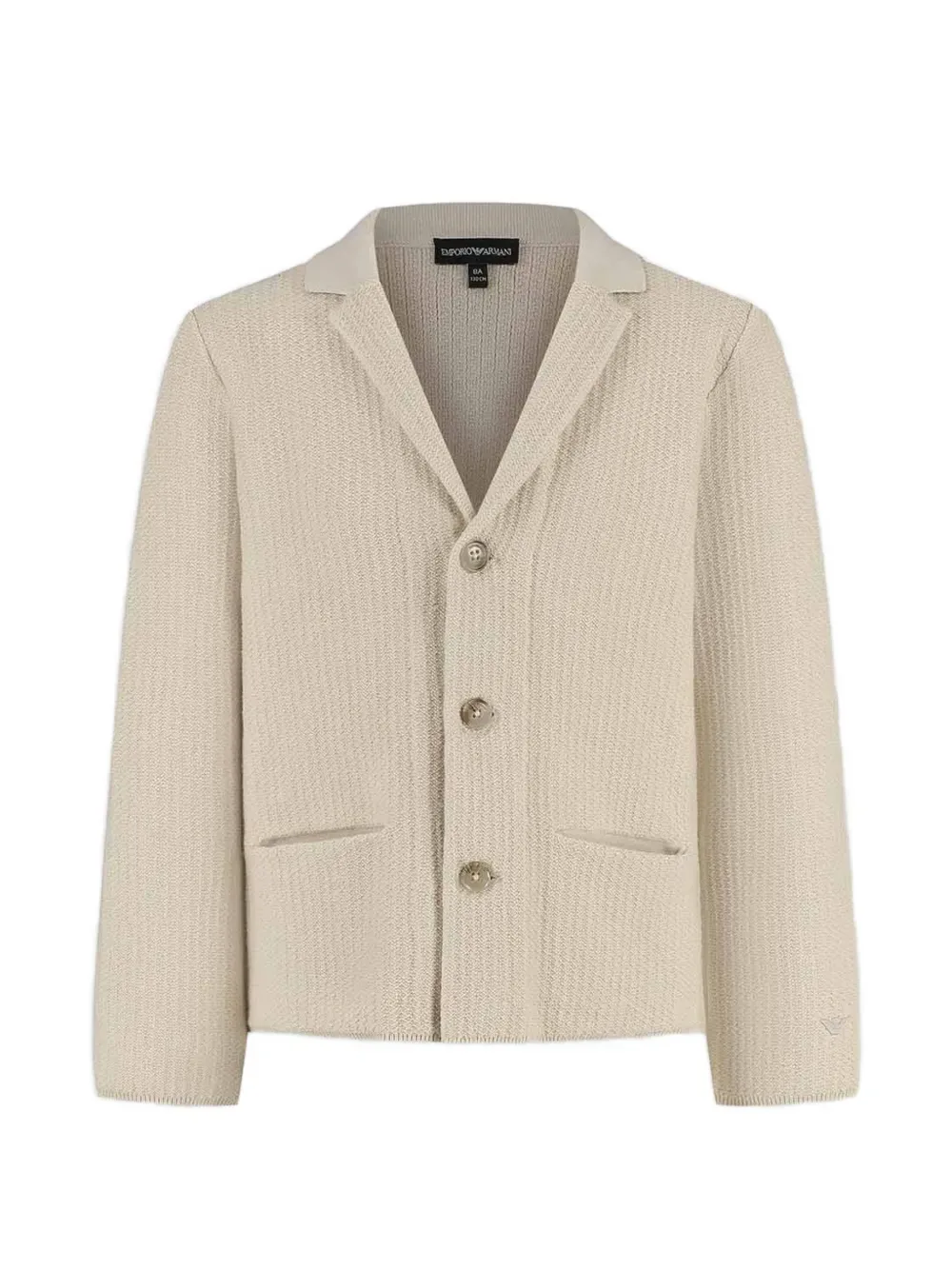 Однобортный пиджак Emporio Armani Kids, бежевый
