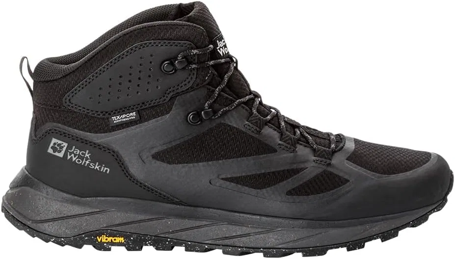Мужские прогулочные ботинки Jack Wolfskin Terraventure Texapore Mid M, Black