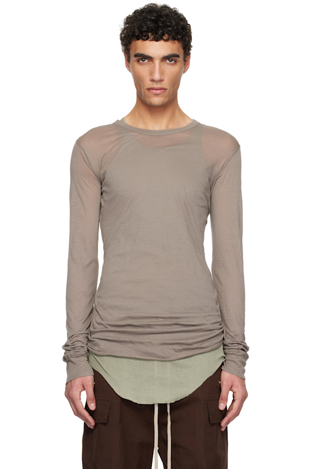 

Футболка Hollywood Basic LS Rick Owens, цвет dust