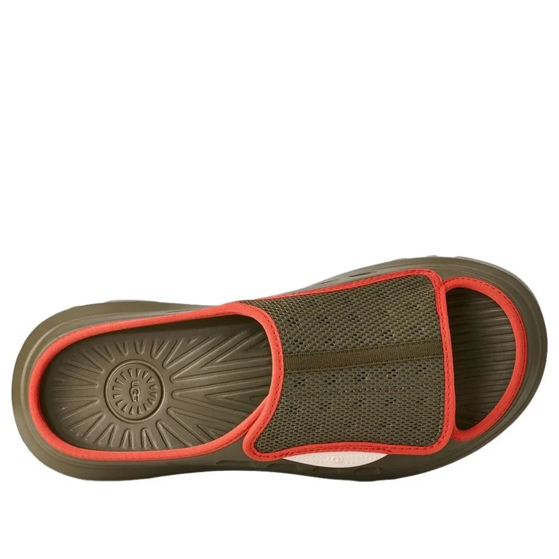 Шлепанцы UGG PeakMod Slide 'Burnt Olive Red Pepper' 1175194-BVRD, оливково-зеленый — фото 4