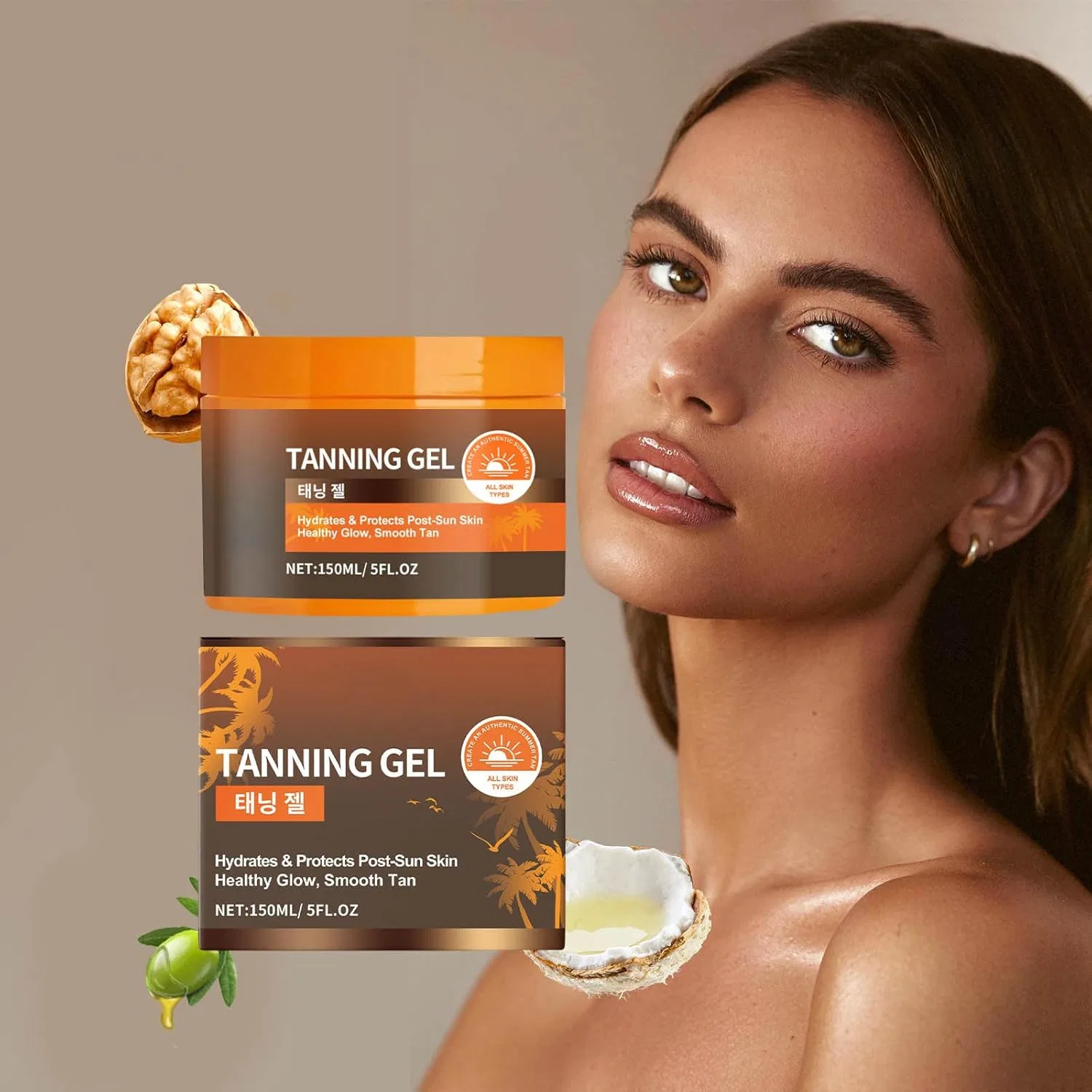 Гель для загара Instant Tan Enhancer Water с карином и кокосовым маслом, 1 шт Generic — фото 3