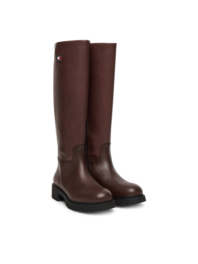 Сапоги Tjw Stretchy Long Shaft Boot EN0EN02828 Tommy Jeans, коричневый — фото 2