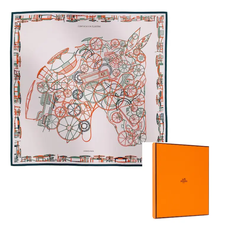 

HERMES Шёлковый шарф женский разноцветный, Multicolor