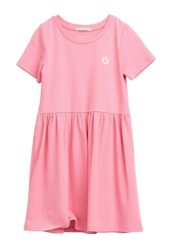 Мини-Платье из джерси mit struktur Tom Tailor, Sunrise Pink