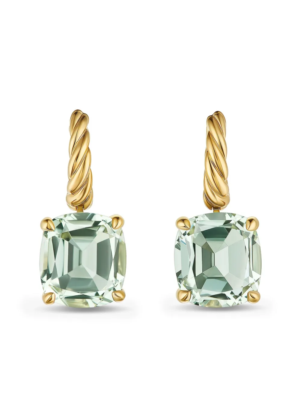 

Серьги-подвески Marbella из желтого золота с празиолитом David Yurman, золотой