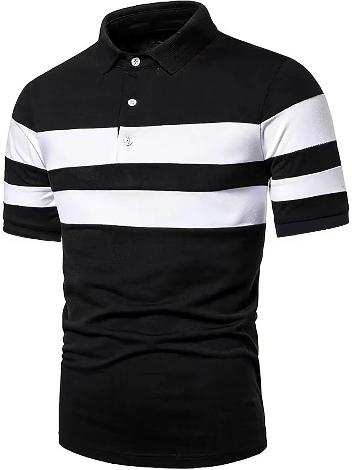 

Мужская поло с коротким рукавом, полоска, cotton performance, moisture wicking xoxingysm