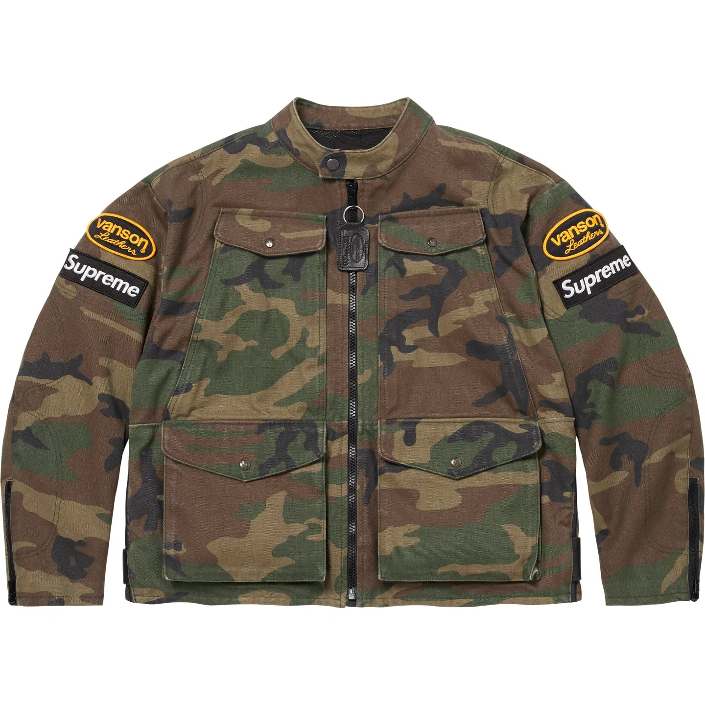 Куртка x Vanson Leathers X Cordura SS26, унисекс Supreme, Woodland Camouflage/Woodland Camo