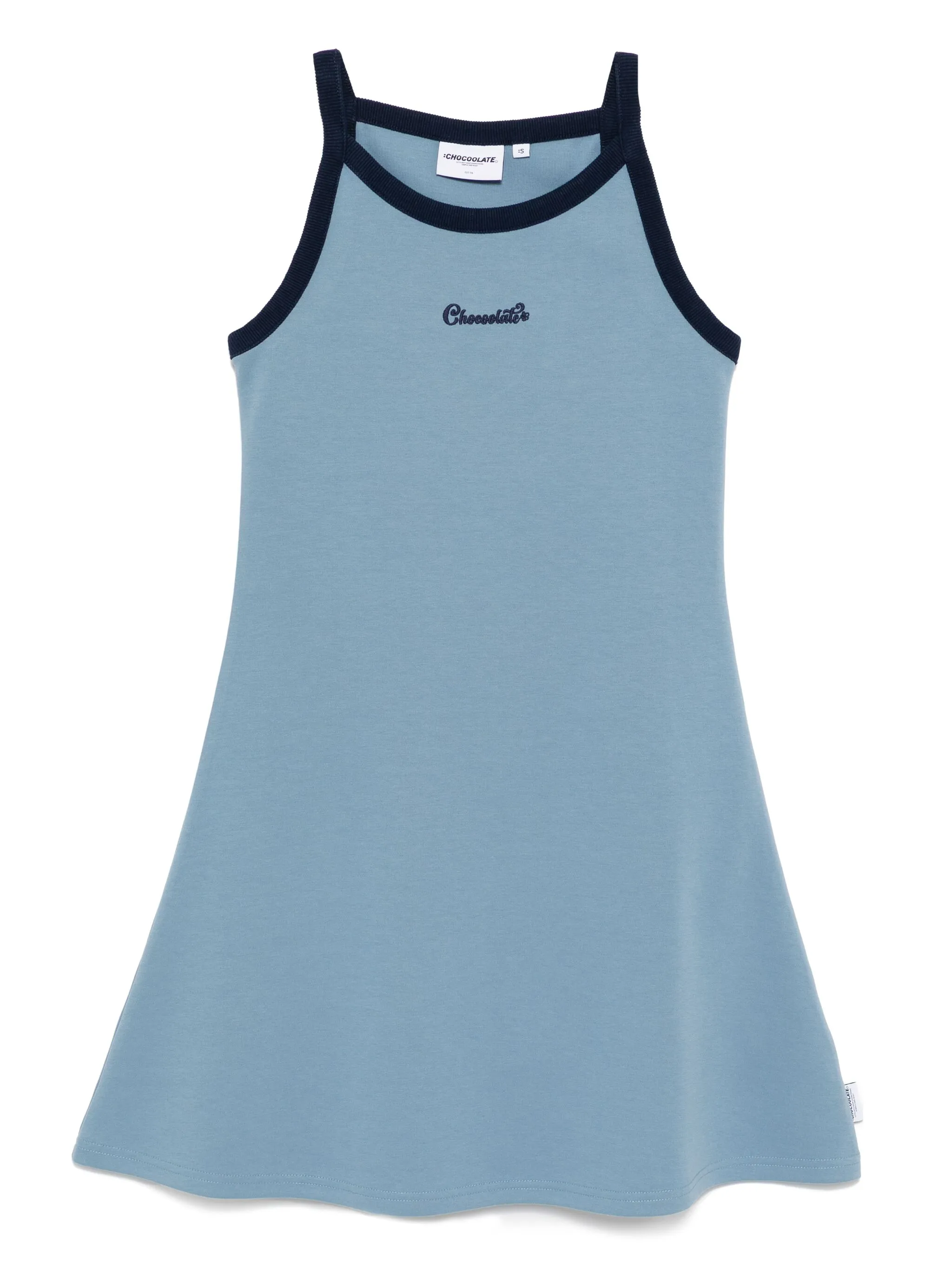 

Платье с вышитым логотипом Chocoolate, синий