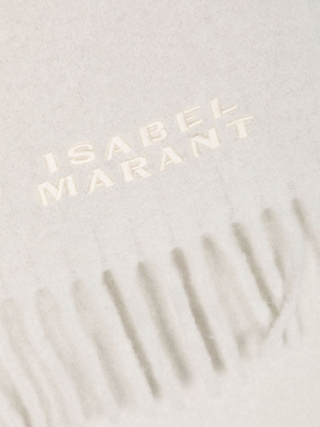 ISABEL MARANT шарф Firny с вышитым логотипом, нейтральный цвет — фото 2