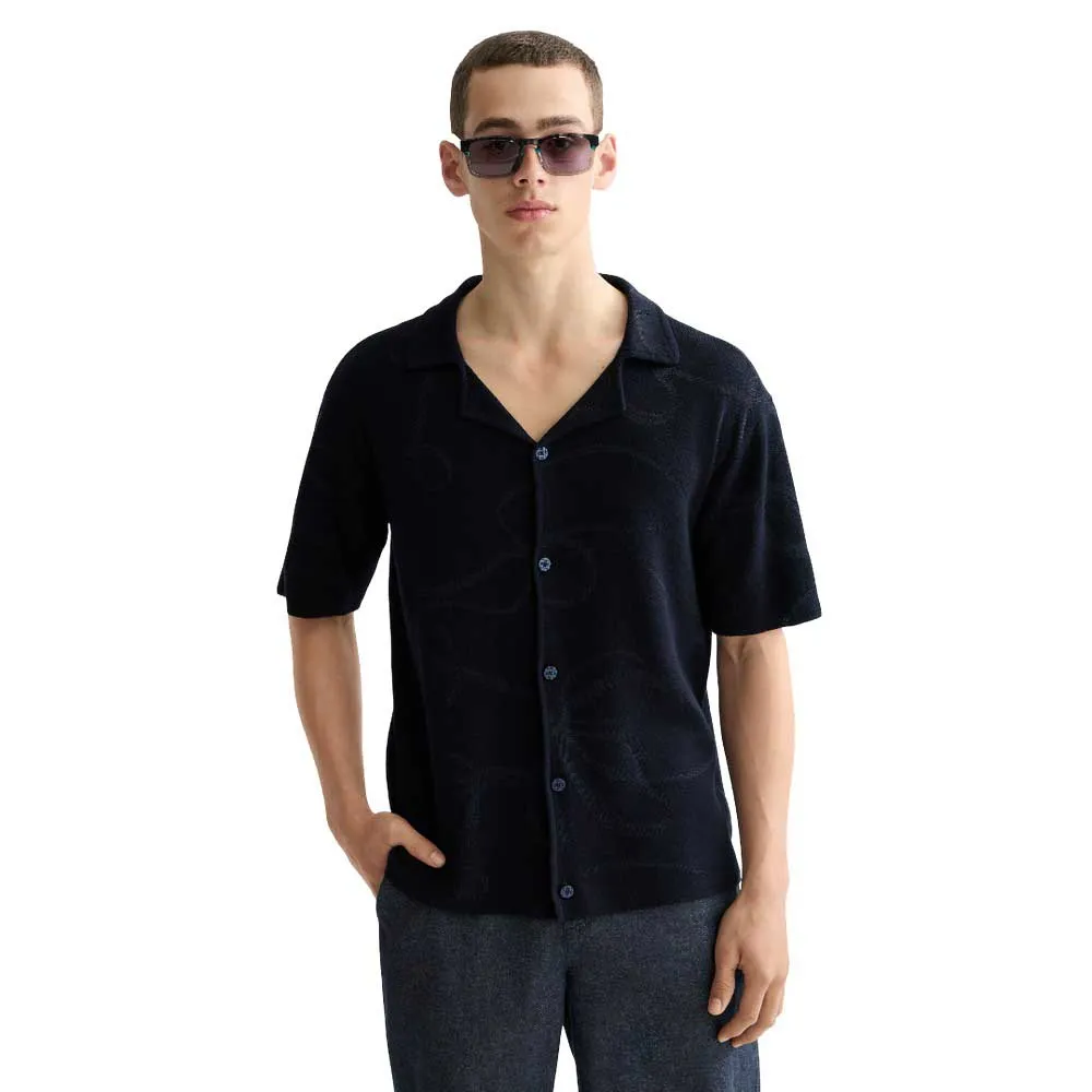 

Рубашка с коротким рукавом Scotch & Soda Jacquard Knitted, синий