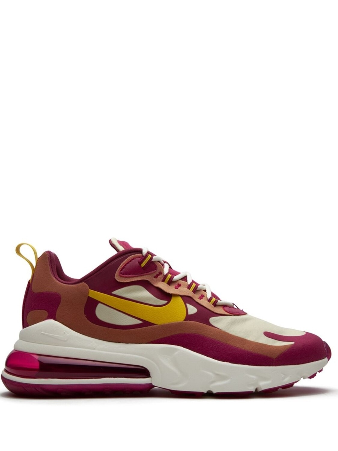 

Кроссовки Nike Air Max 270 React, темно-розовый/белый/желтый