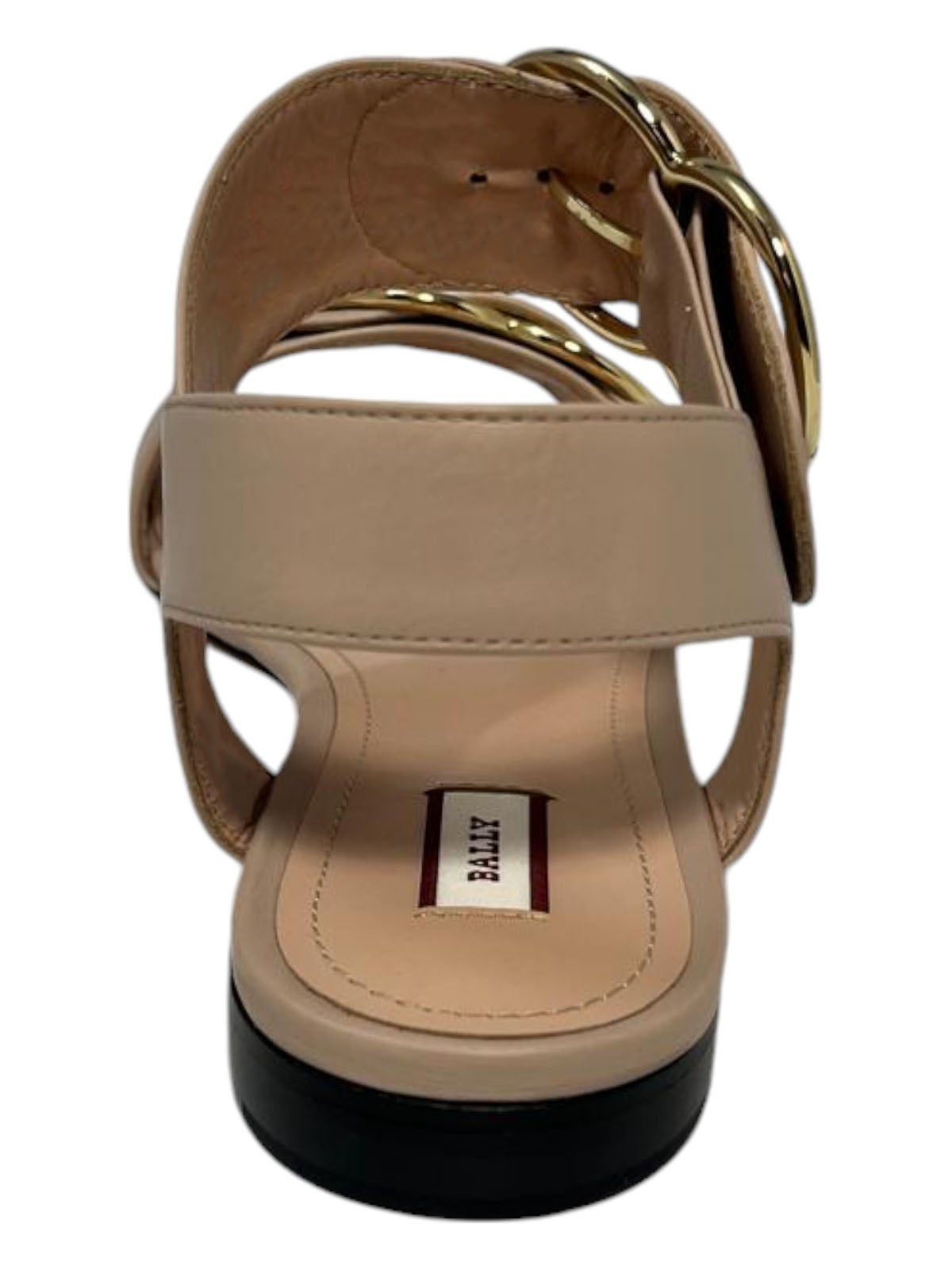 Женские сандалии Bally Casila 6225701 из кожи ягненка на плоской подошве, бежевый — фото 4