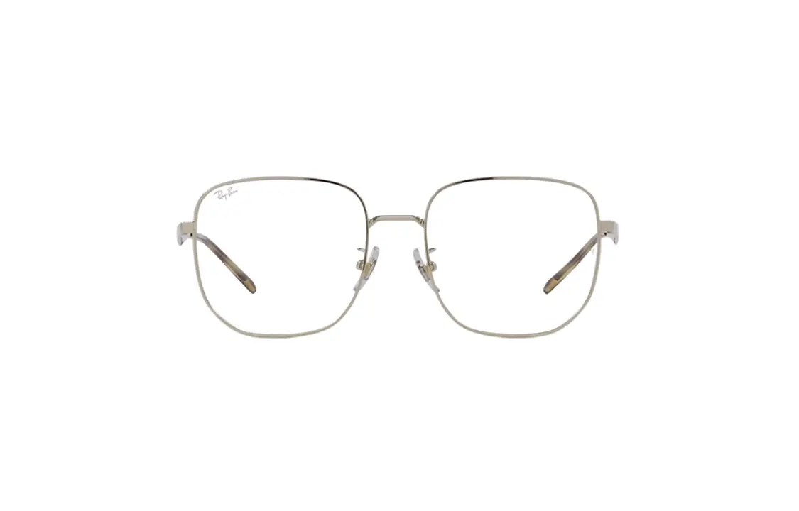 

RayBan Металлическая оправа для очков асимметричной формы унисекс разноцветная, Black/Gold