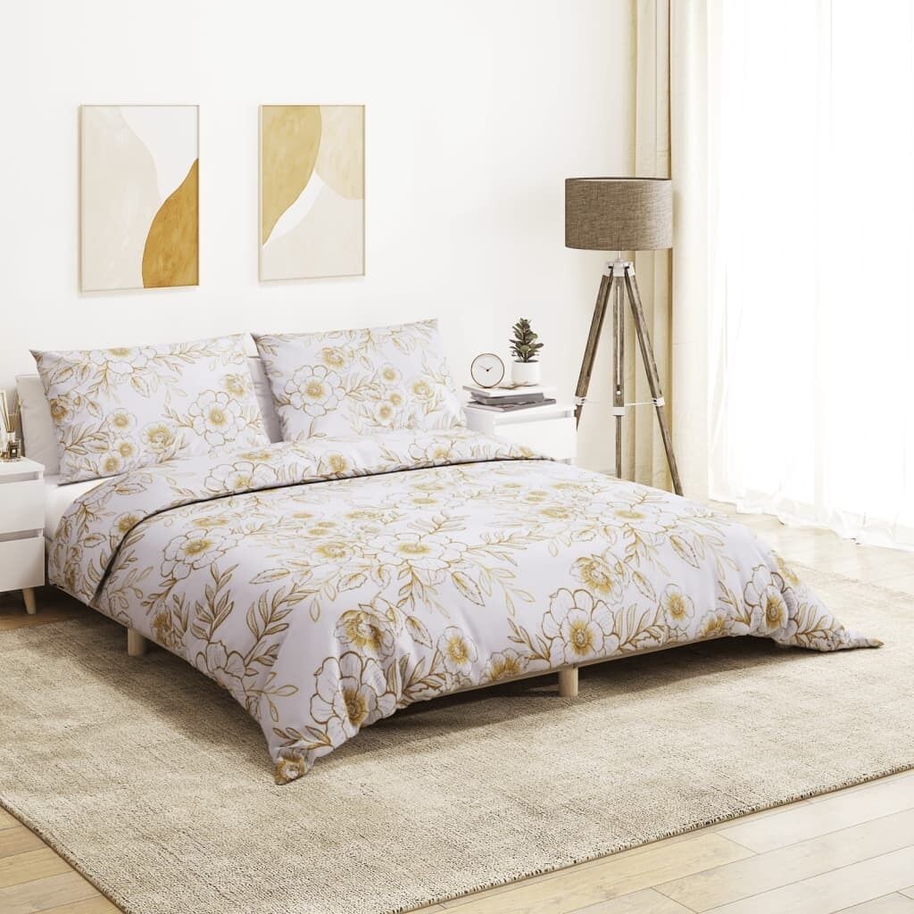 

Комплект постельного белья белый и коричневый 140х200 см хлопок DKD HOME DECOR, розовый