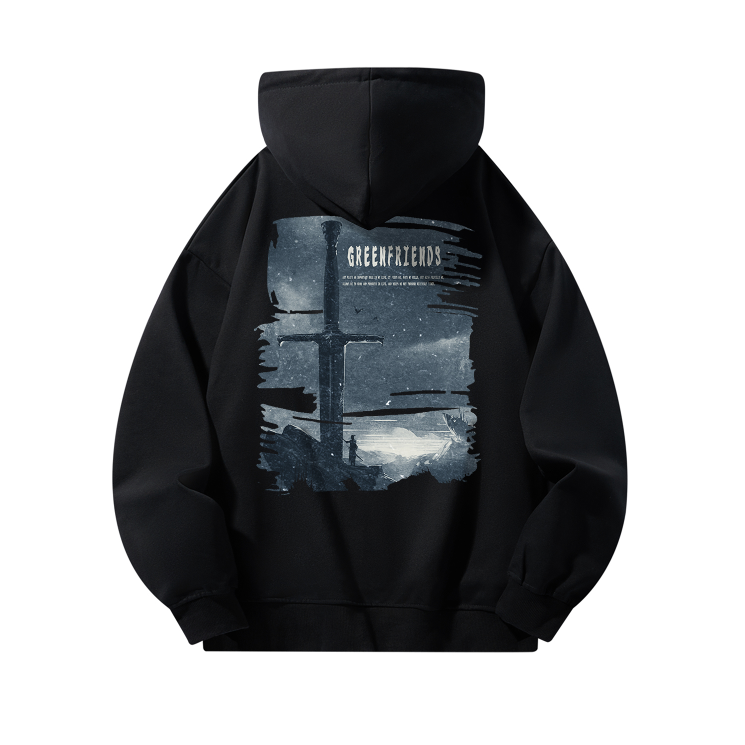 

Свитшот Unisex GF, черный (с флисовой подкладкой)