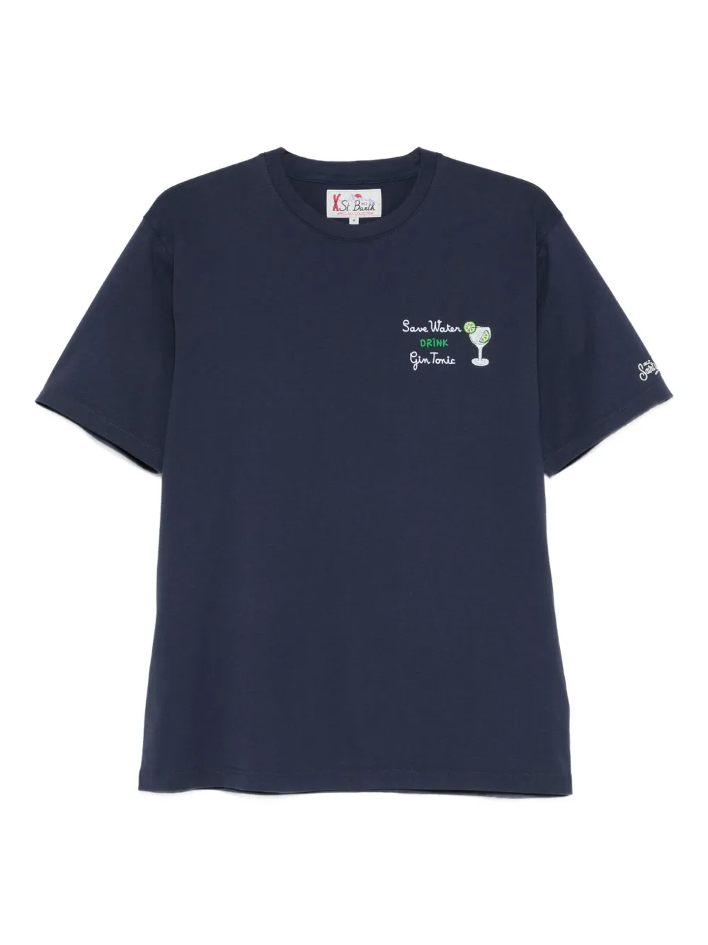 

Футболка с вышивкой Mc2 Saint Barth, синий