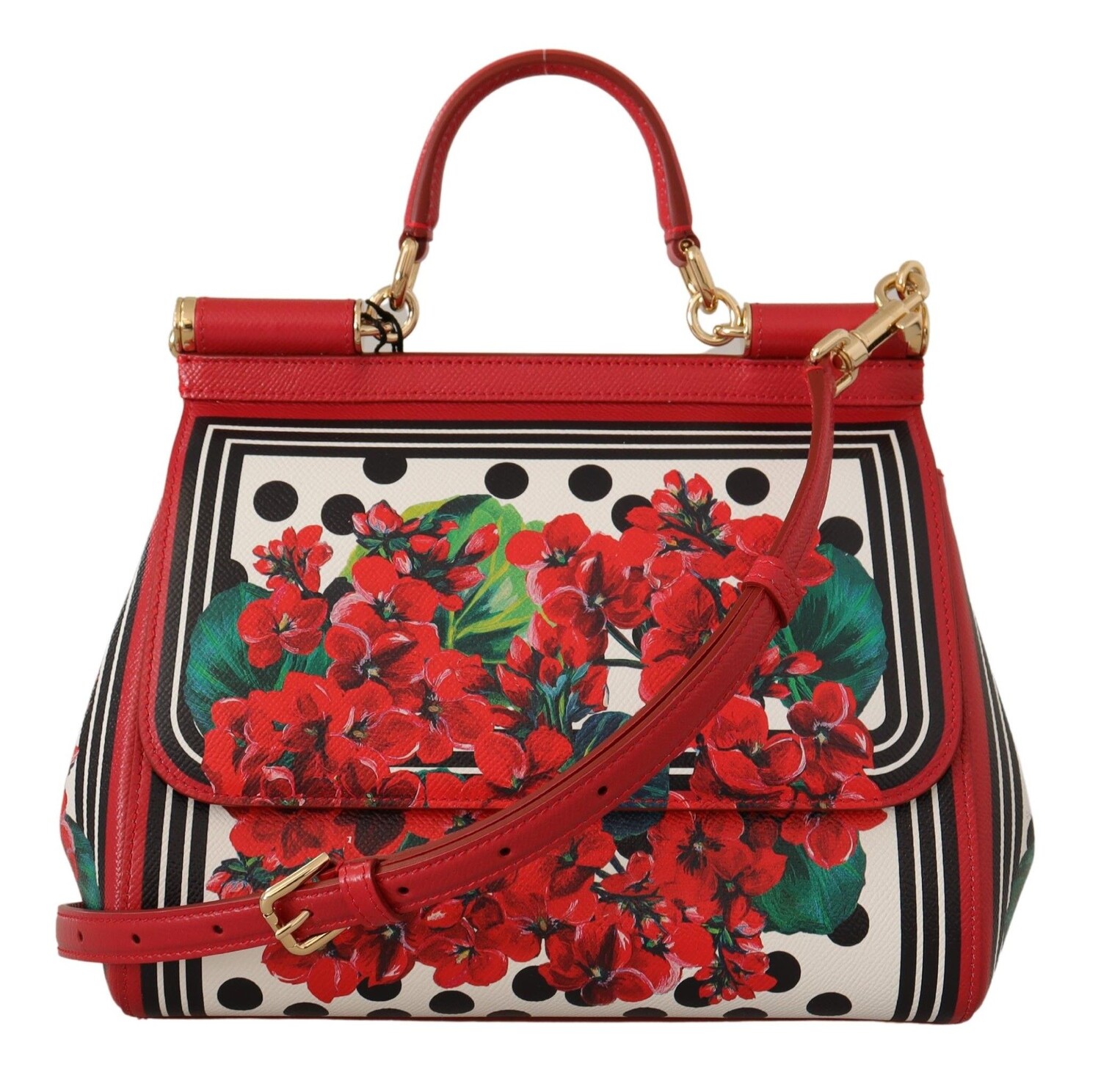 

Сумка через плечо из кожи Sicilian Blossom Dolce & Gabbana, мультиколор