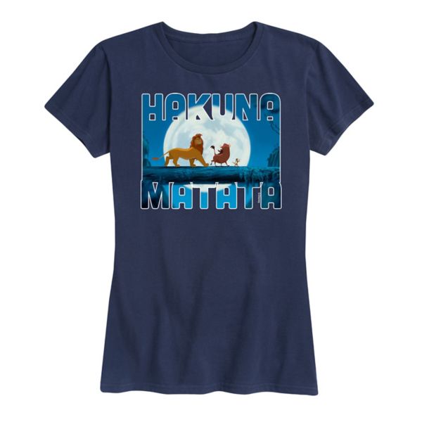 

Футболка женская Lion King с принтом "Акуна матата" Disney, синий