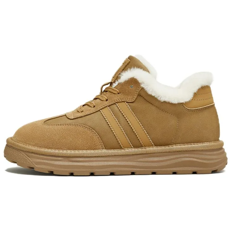 Мужские повседневные кроссовки low top Tata, Apricot/Coffee (Half Fleece, Half Plush) — фото 3