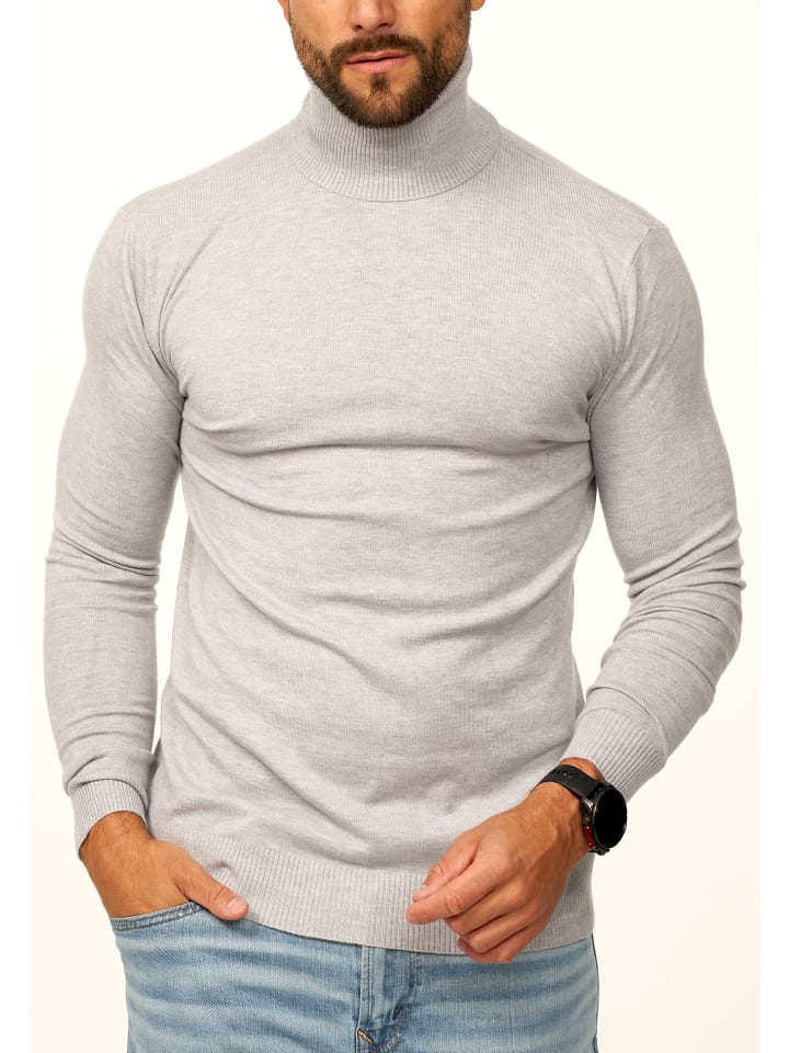 

Водолазка - тонкий трикотажный свитер облегающего кроя для мужчин, светло-серого цвета. DAILY COTTON